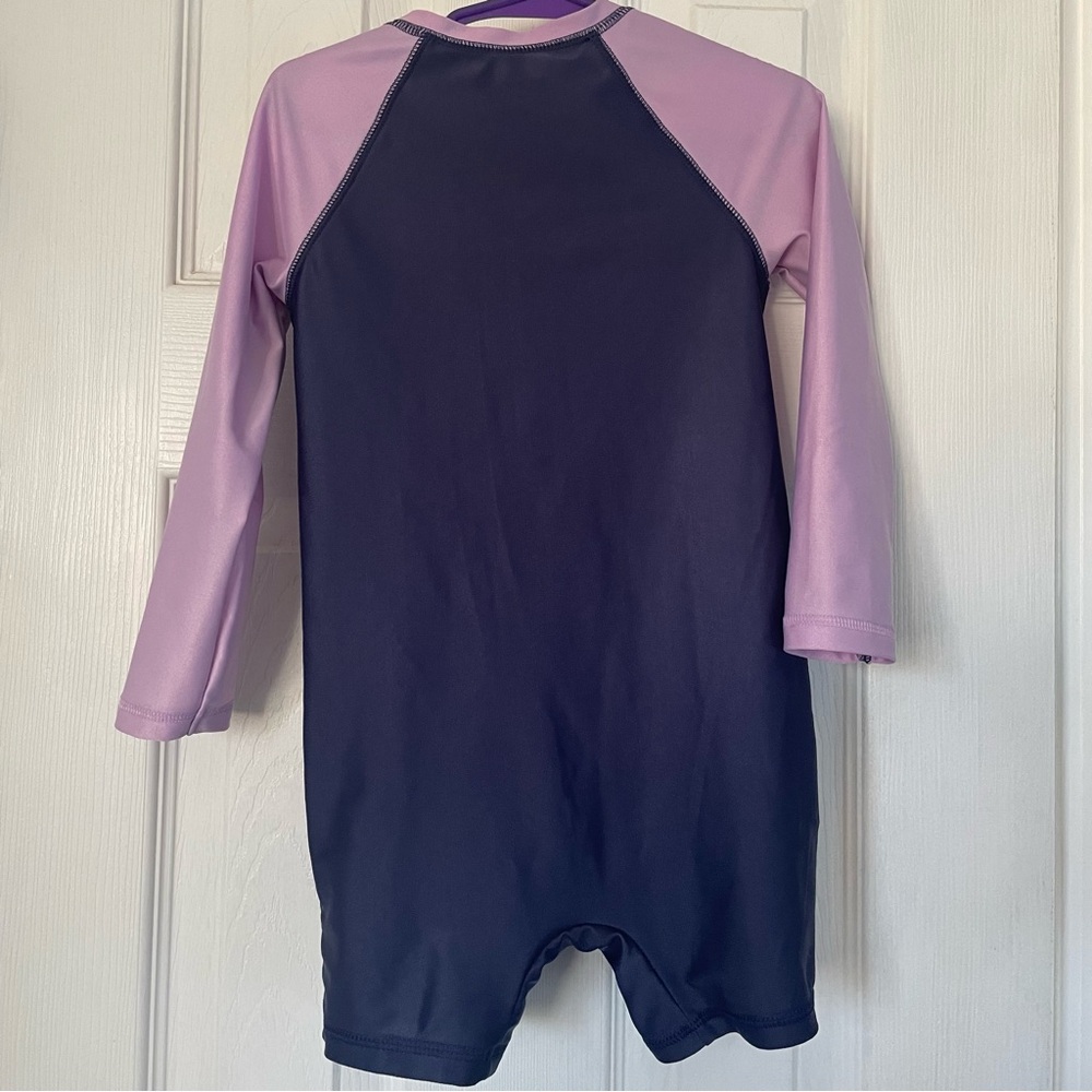 Kids Zip-Front Rash Guard Full Body Swimsuit - Picture 3 of 9